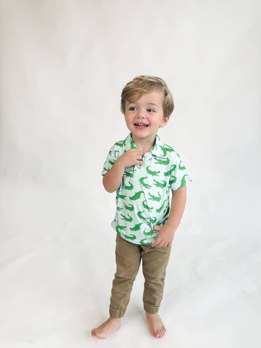 Blue Alligators SS Polo Shirt