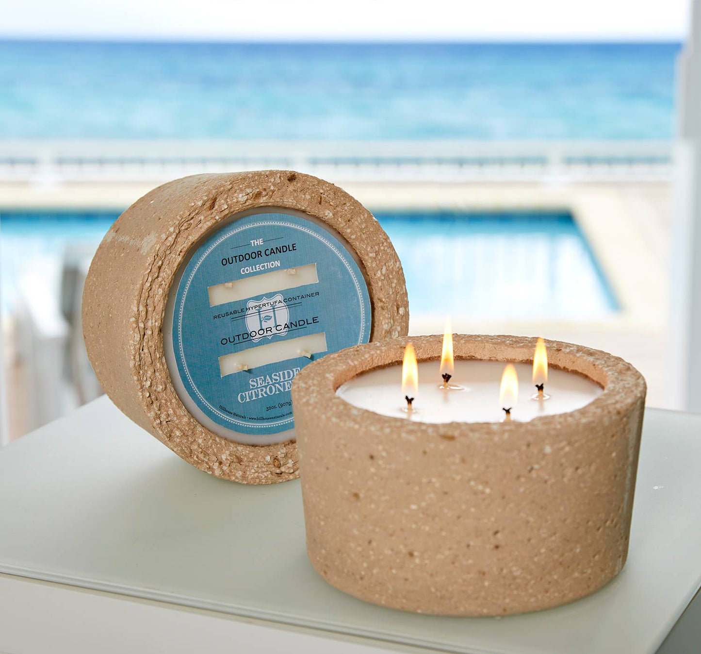 Citronella Seaside Outdoor Concrete Candle 32oz.