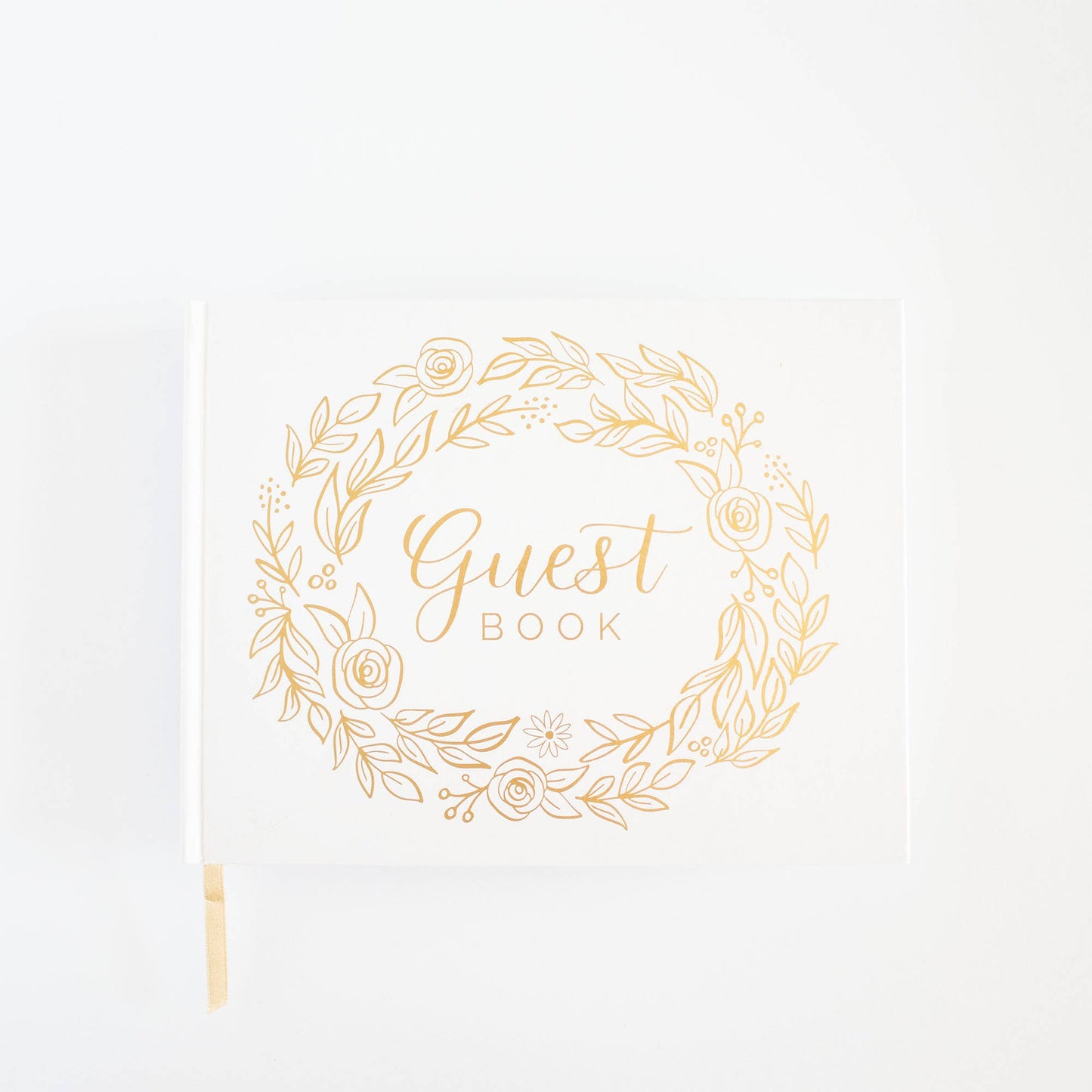 Guest Book - Gold Floral
