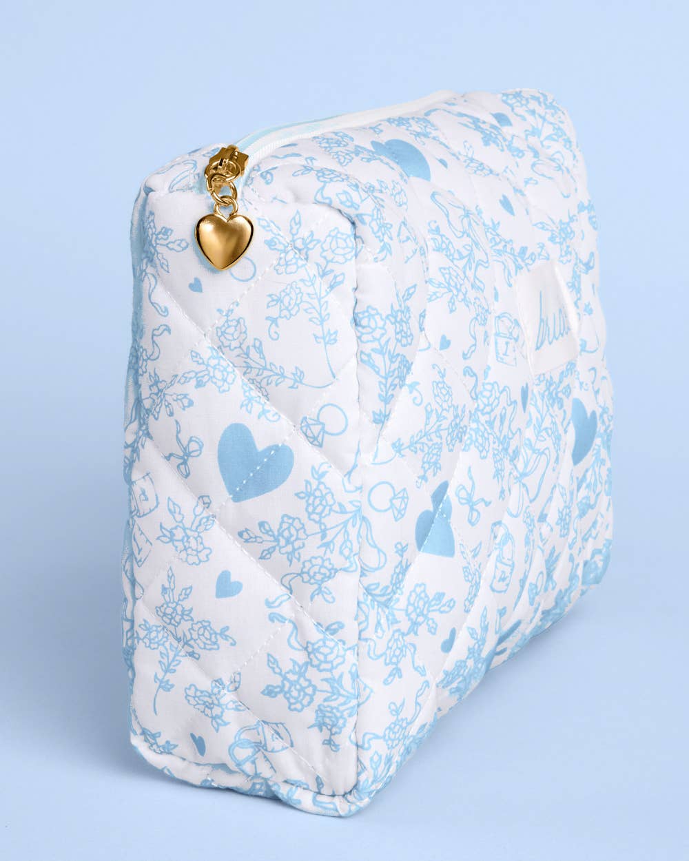 Quilted Cosmetic Bag | bridal, bachelorette, something blue