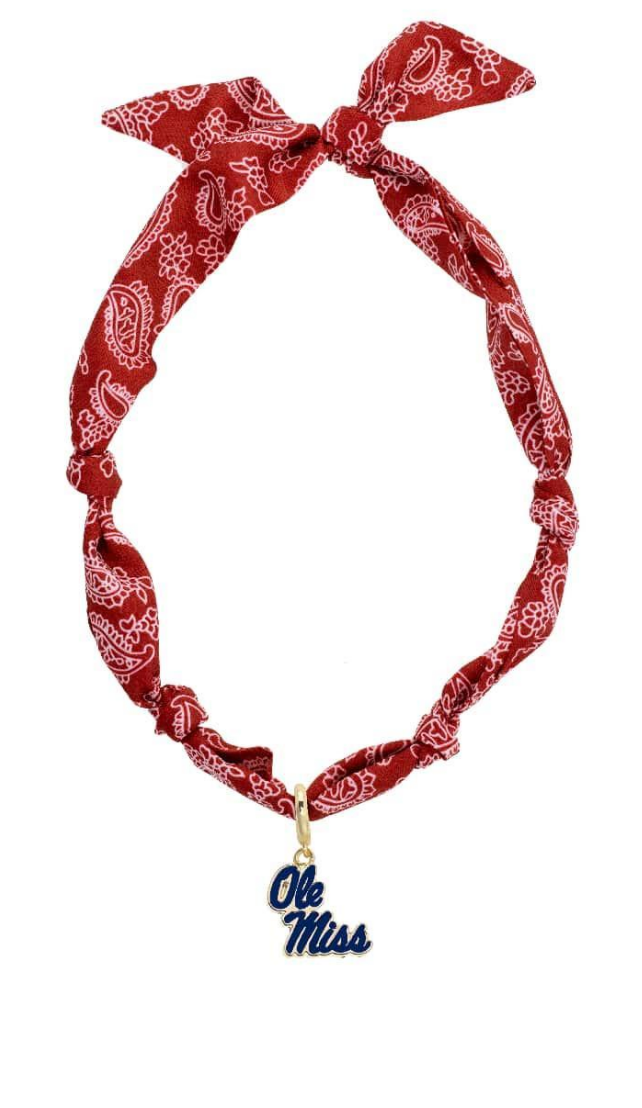 Ole Miss Scarf Necklace