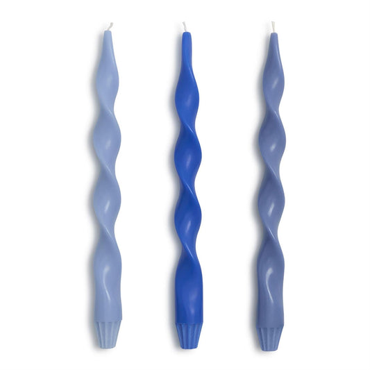 Twist and Glow Taper Candles - Blue