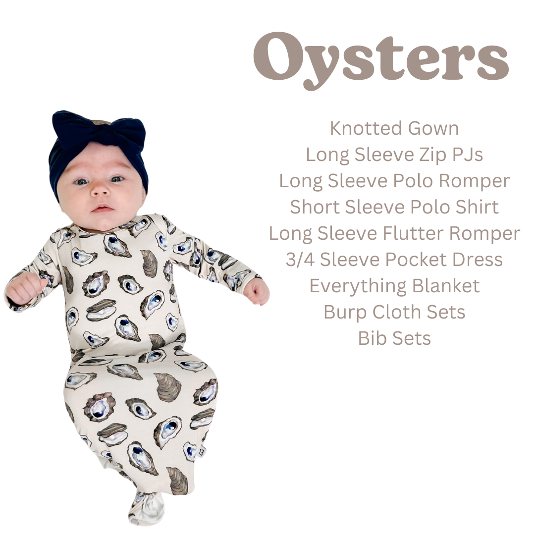 Coastal Oysters - Burp Cloth Sets