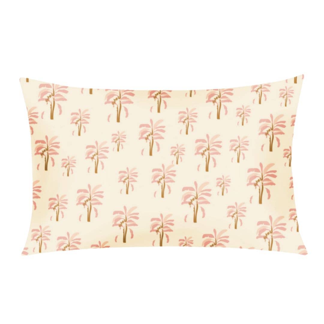 Pink Palm Satin Pillowcase