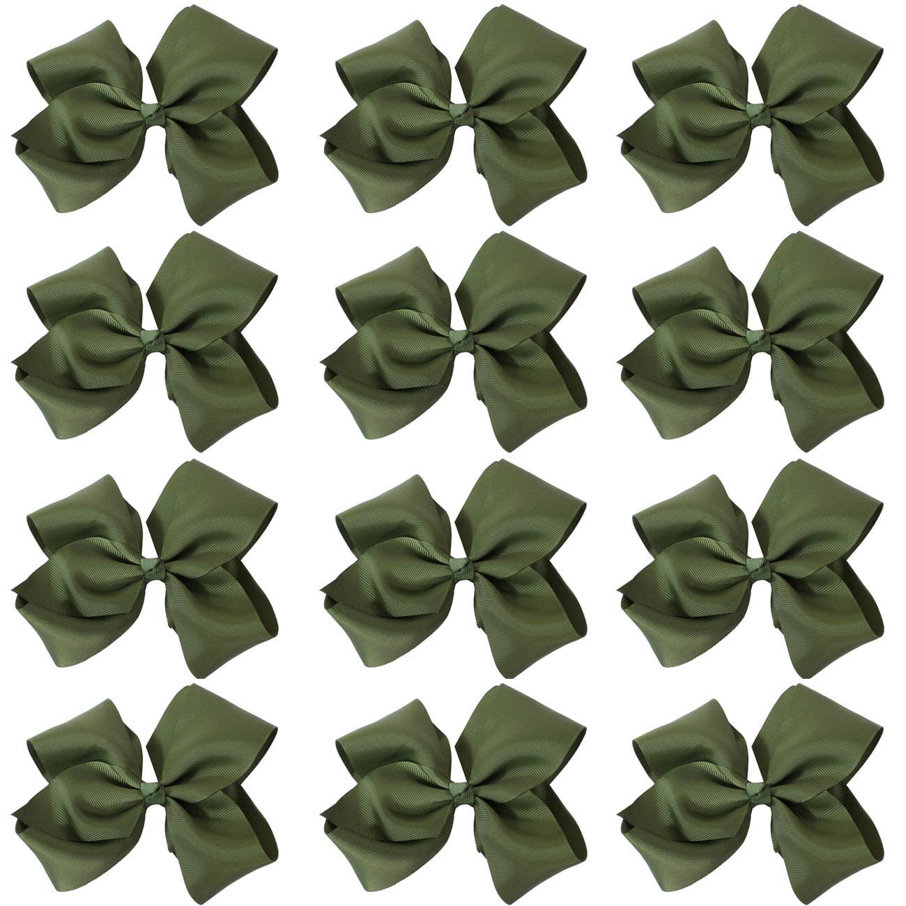 8 Inch Hair Bow With Alligator Clip (12pc)