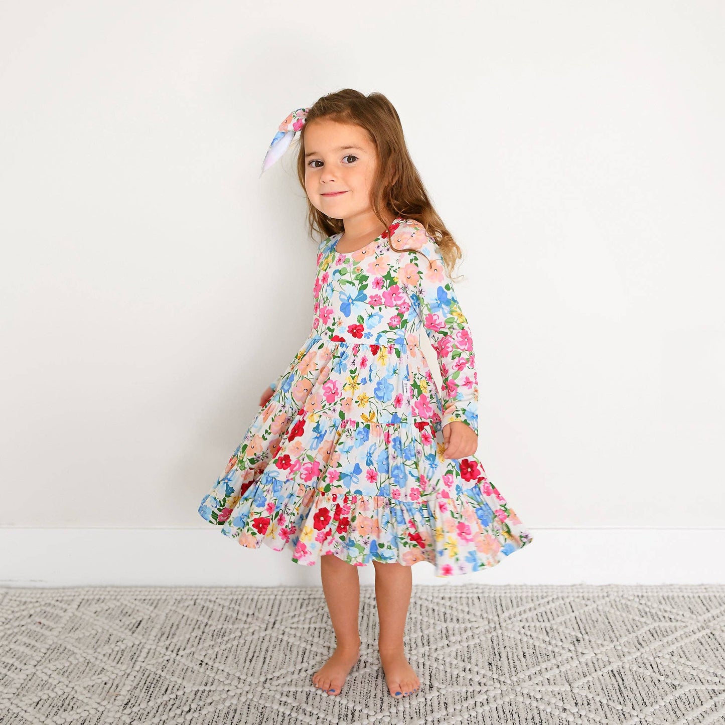 Kaylee SWING DRESS Bamboo Floral Kids Clothing Outfit