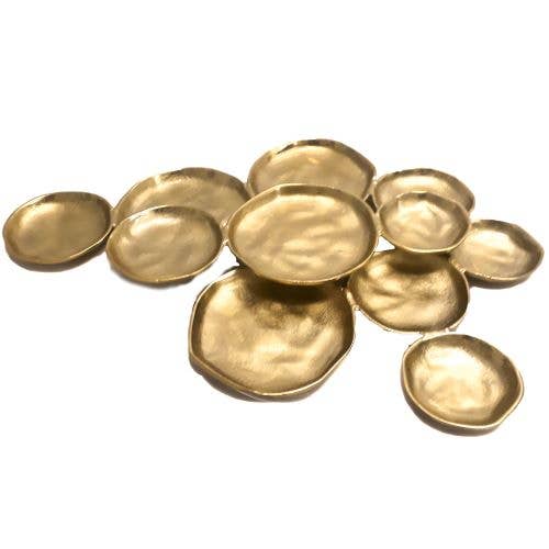 Gold Textured 11-Plate Cluster Platter - Thumbnail 4