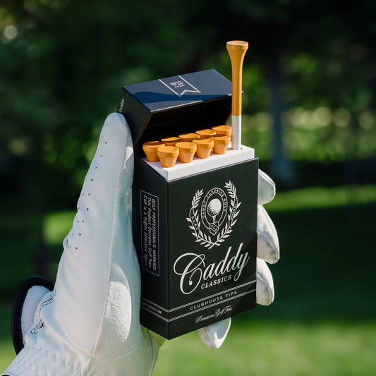 Clubhouse Tips | Golf Tee Holder + 10 Plastic 3¼ Inch Tees