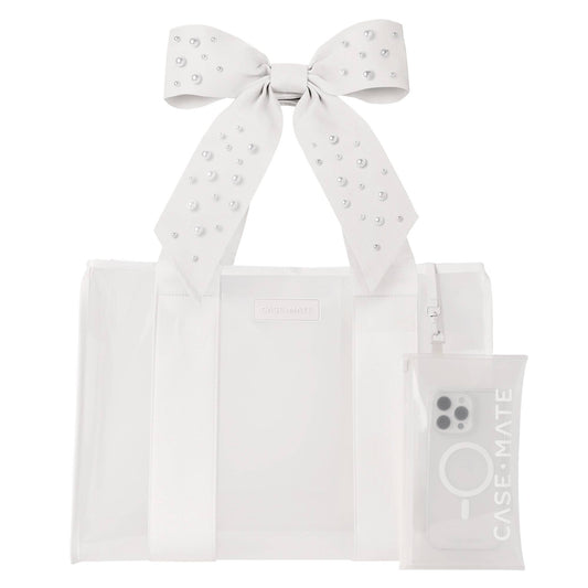 Case-Mate Ivory Pearl Bow Jelly Tote Bag