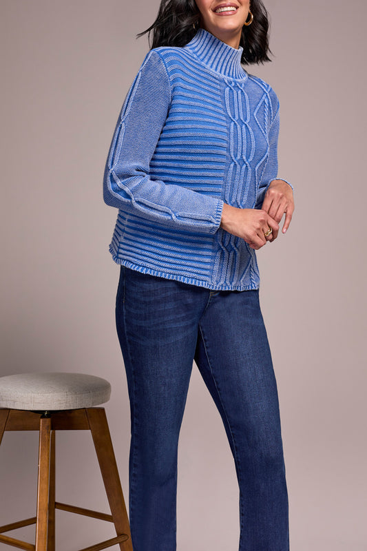 Ultra Blue Mock Neck Sweater