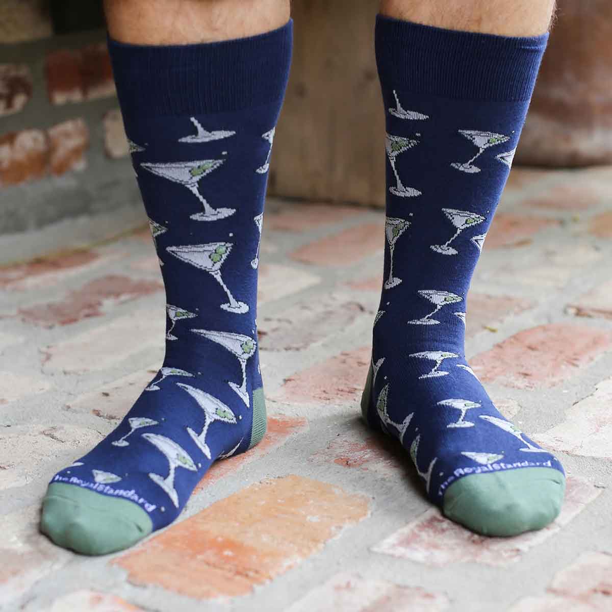 Navy Martini Socks