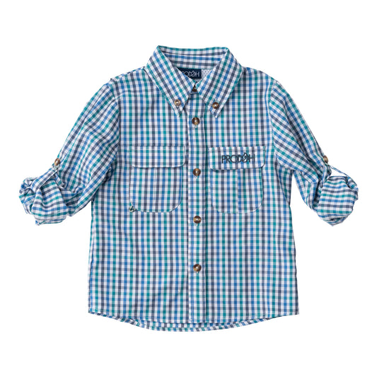 Founders fishing shirt -Adriatic blue