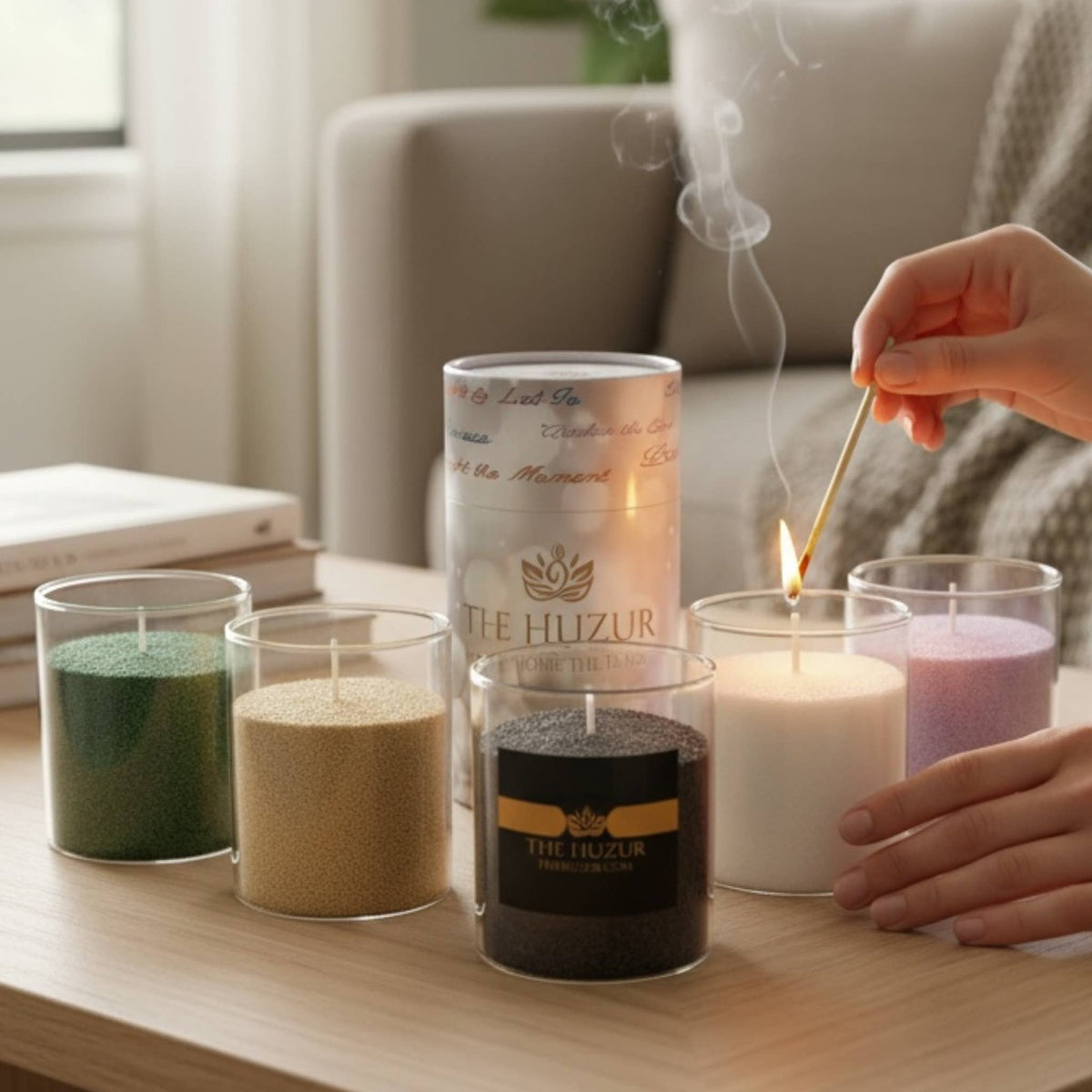 Sand Candle, Scented Candle Pearl Candle in 5 colors