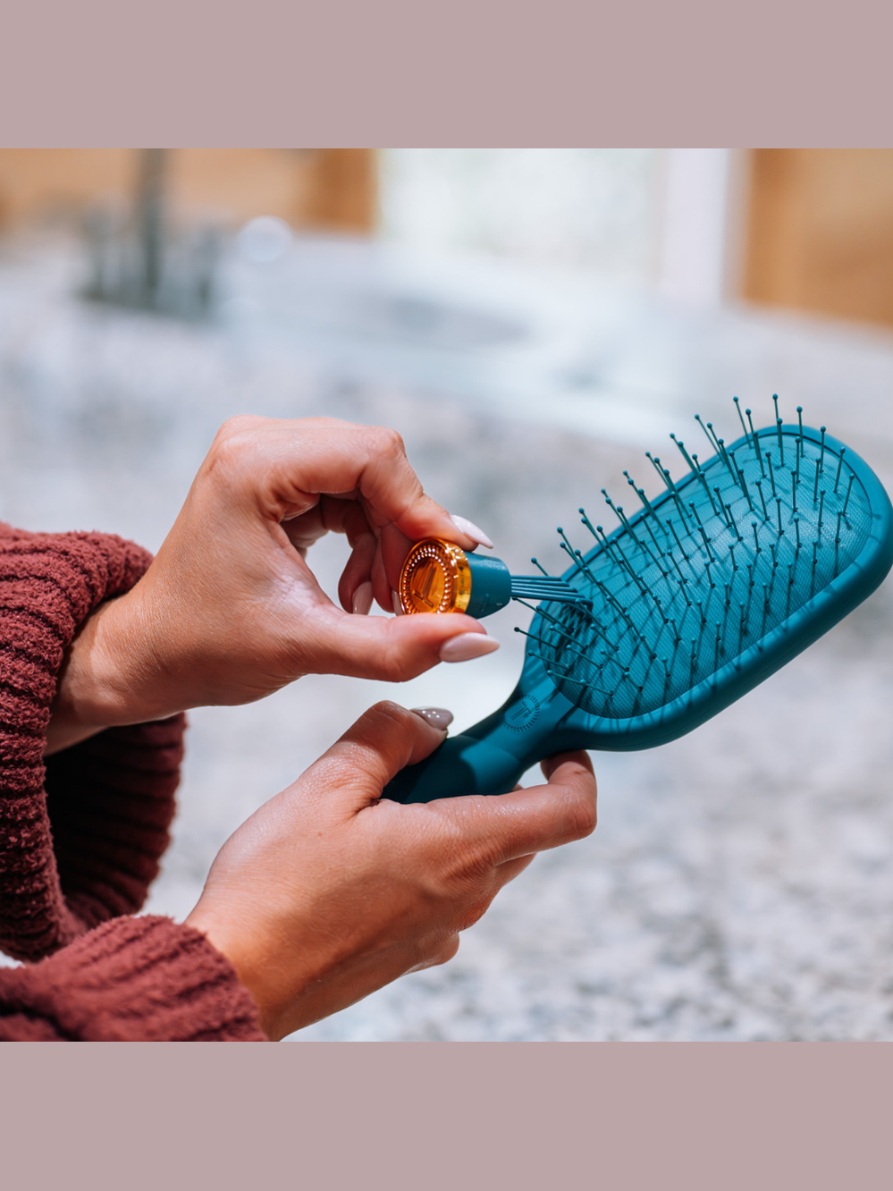 Detangler Hair Brush for Medium Hair - Teal With It