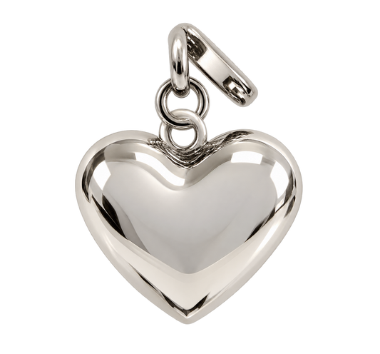 Silver Puff Heart