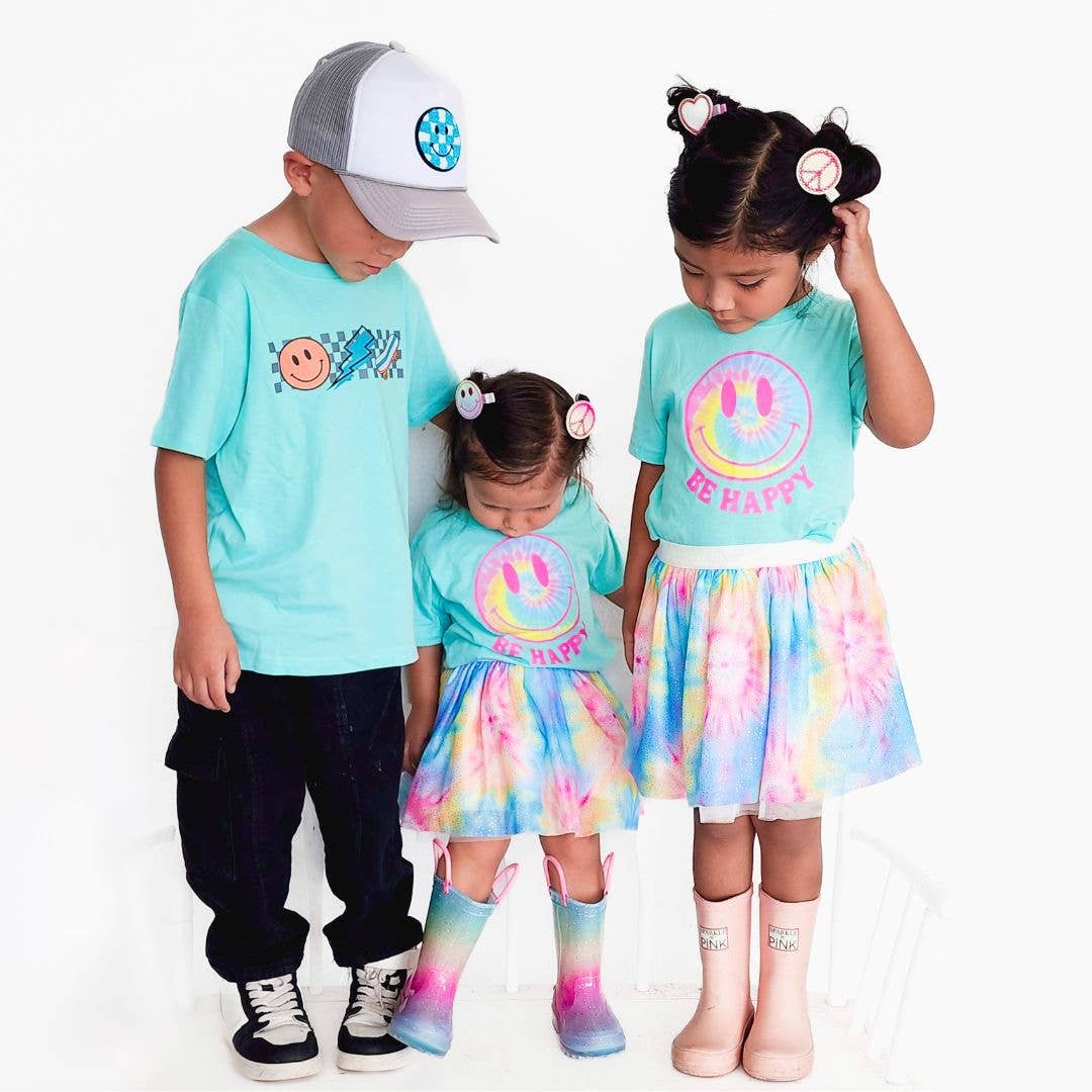 Be Happy Short Sleeve T-Shirt - Kids Spring Tee