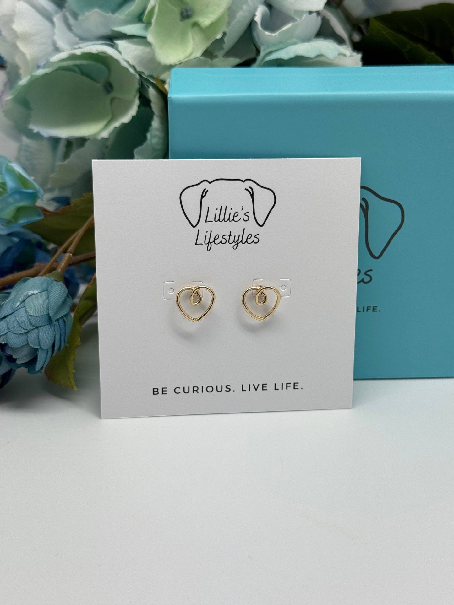 Infinity Heart Stud Earrings