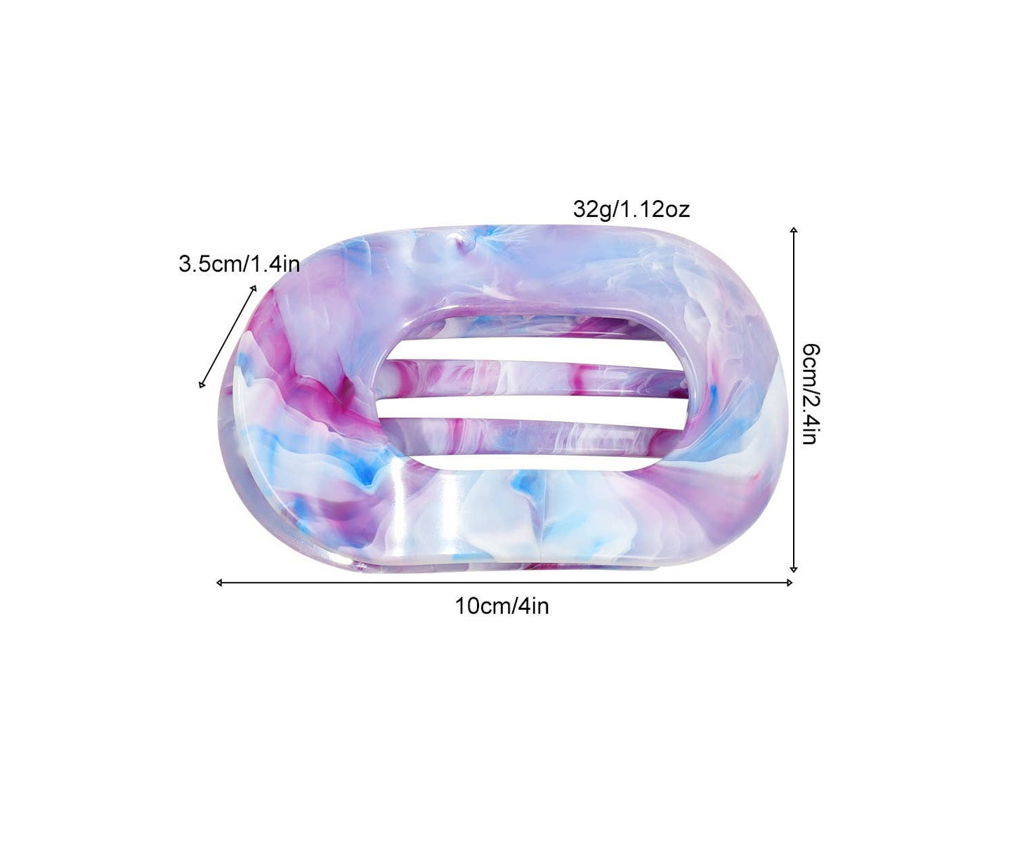 Women's Colorful Flat Round Flower Bow Hair Claw Clip