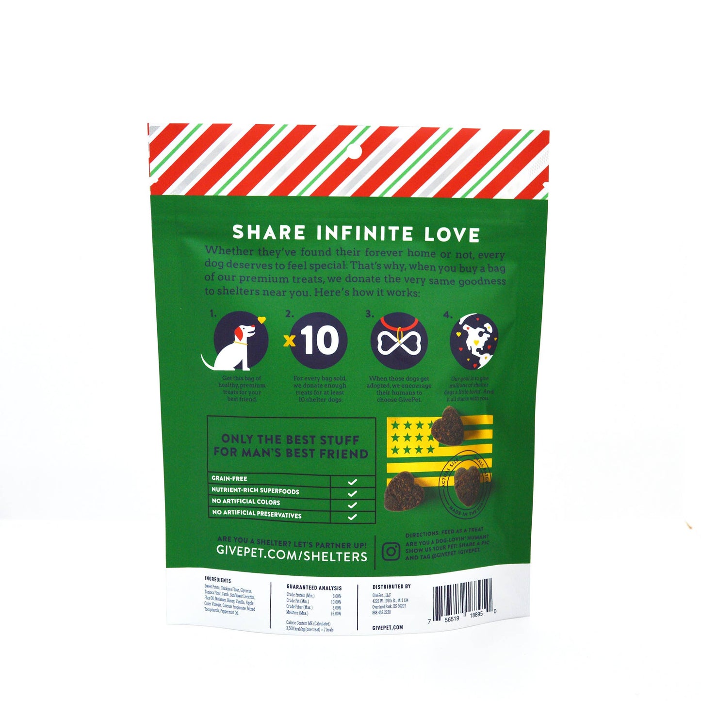 GivePet Peppermint Bark Holiday Dog Treat