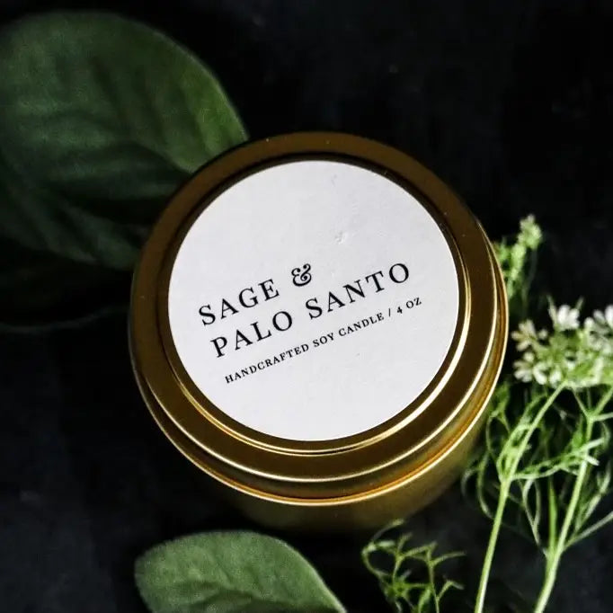 Sage & Palo Santo 4oz Travel Candle