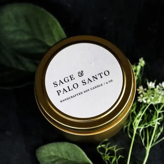 Sage & Palo Santo 4oz Travel Candle