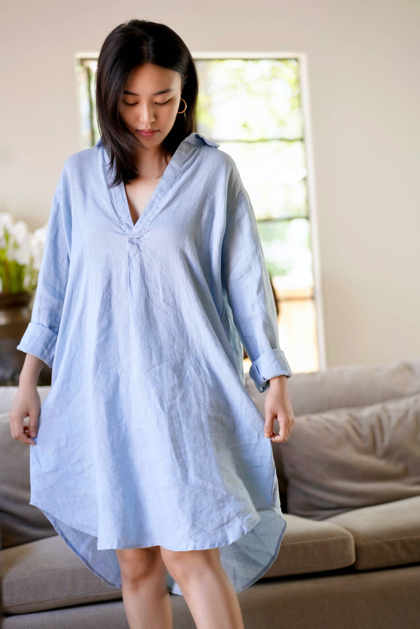 Simone Linen Tunic Dress