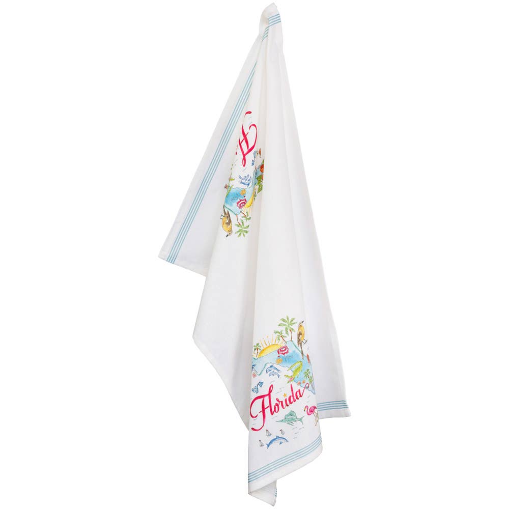 FL Florida State Collection 28" Cotton Tea Towels Set Of 2