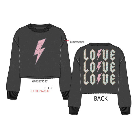 Acid Wash Love Sweatshirt