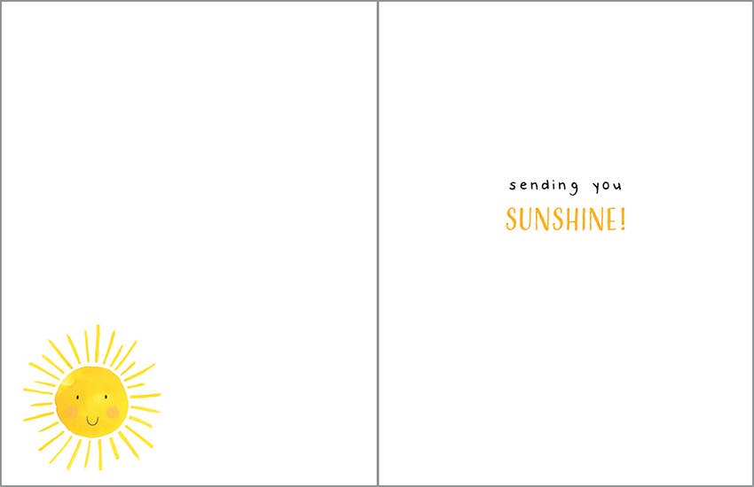 Thinking of You Greeting Card - Smiling Sun