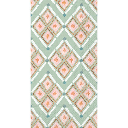 Paper Guest Towels Pack/20 Watercolor Coast Diamonds-Coastal