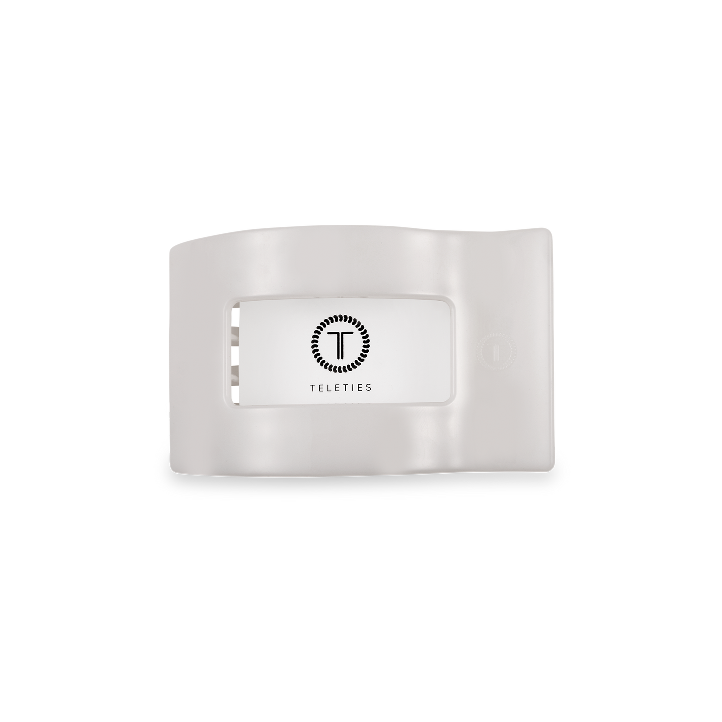 Flat Rectangle Hair Clip | Small | Coconut White