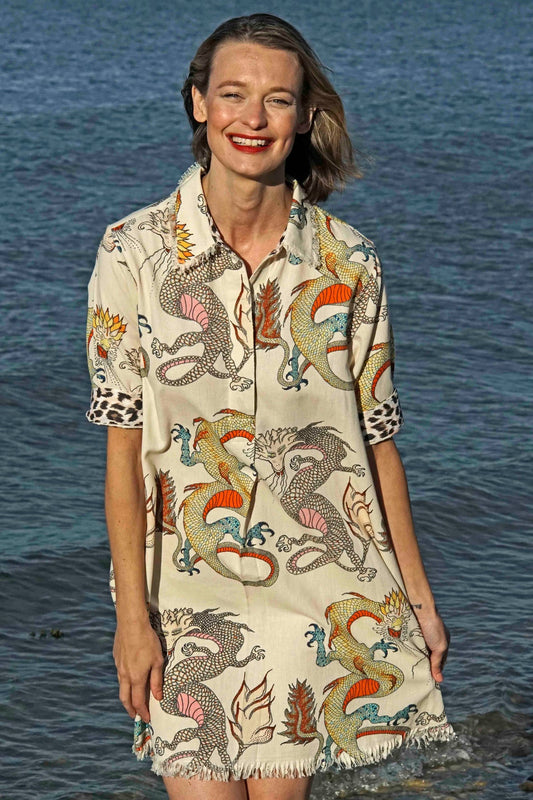 Chatham Dress - Dragon Print