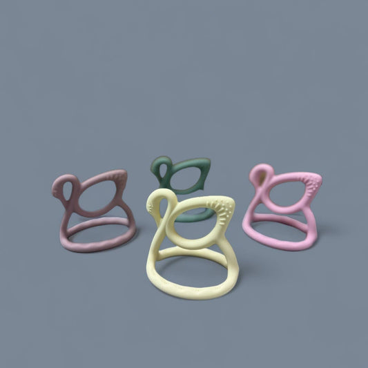 3D Silicone Swan Teether