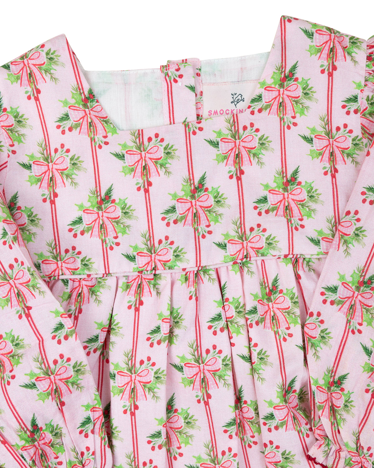 Holiday Bow Striped Dress