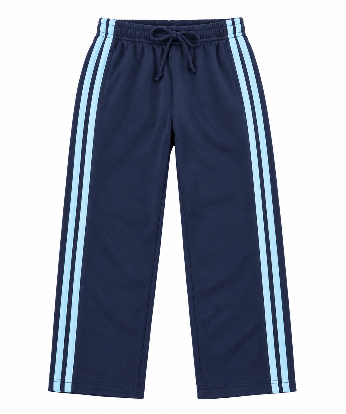 Navy Cloud Wide Leg Pant With Side Stripes