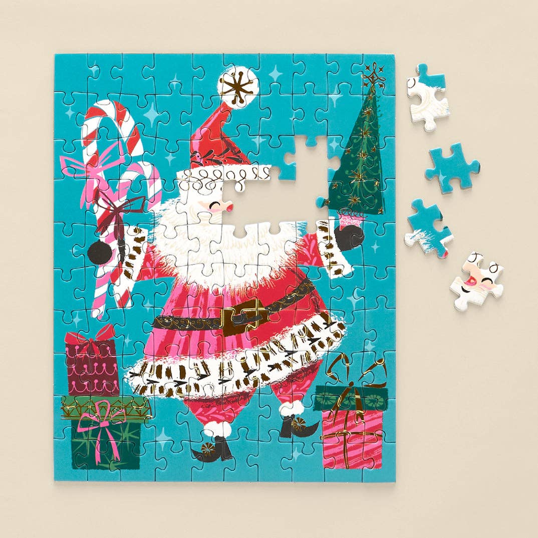 Santa Time 100 Piece Puzzle Snax | Stocking Stuffer Gift