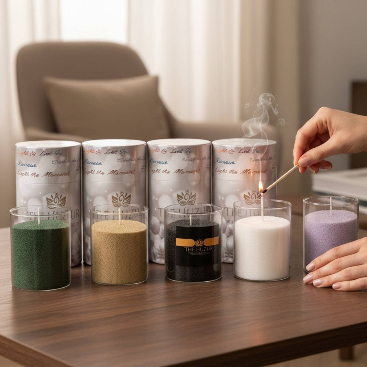 Sand Candle, Scented Candle Pearl Candle in 5 colors