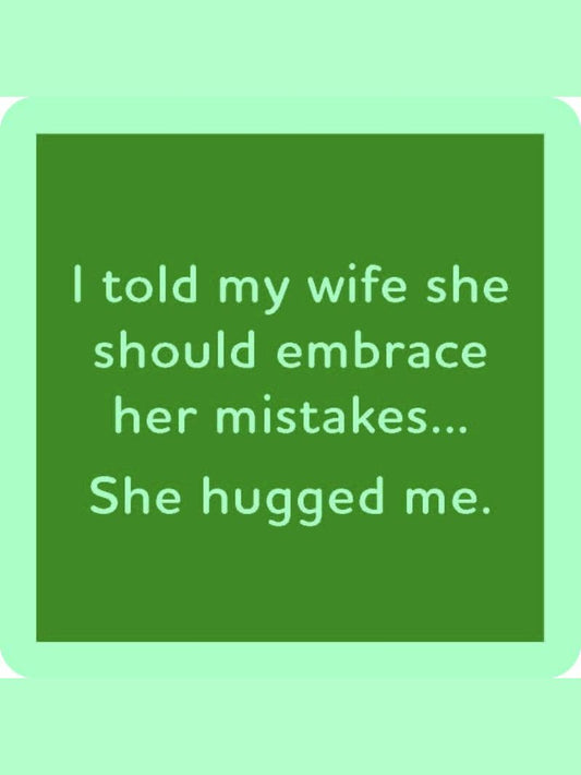 COASTER She Hugged Me | Funny Party Gift | Home Bar Decor