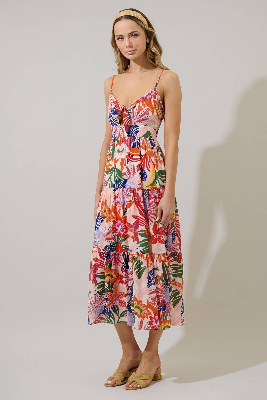 Hatley Floral Tie Knot Midi Dress