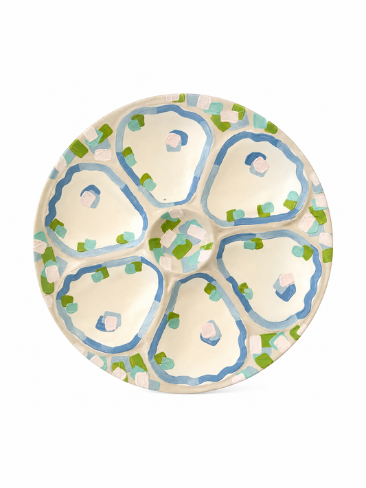 Confetti Coast Oyster Plate - Cream
