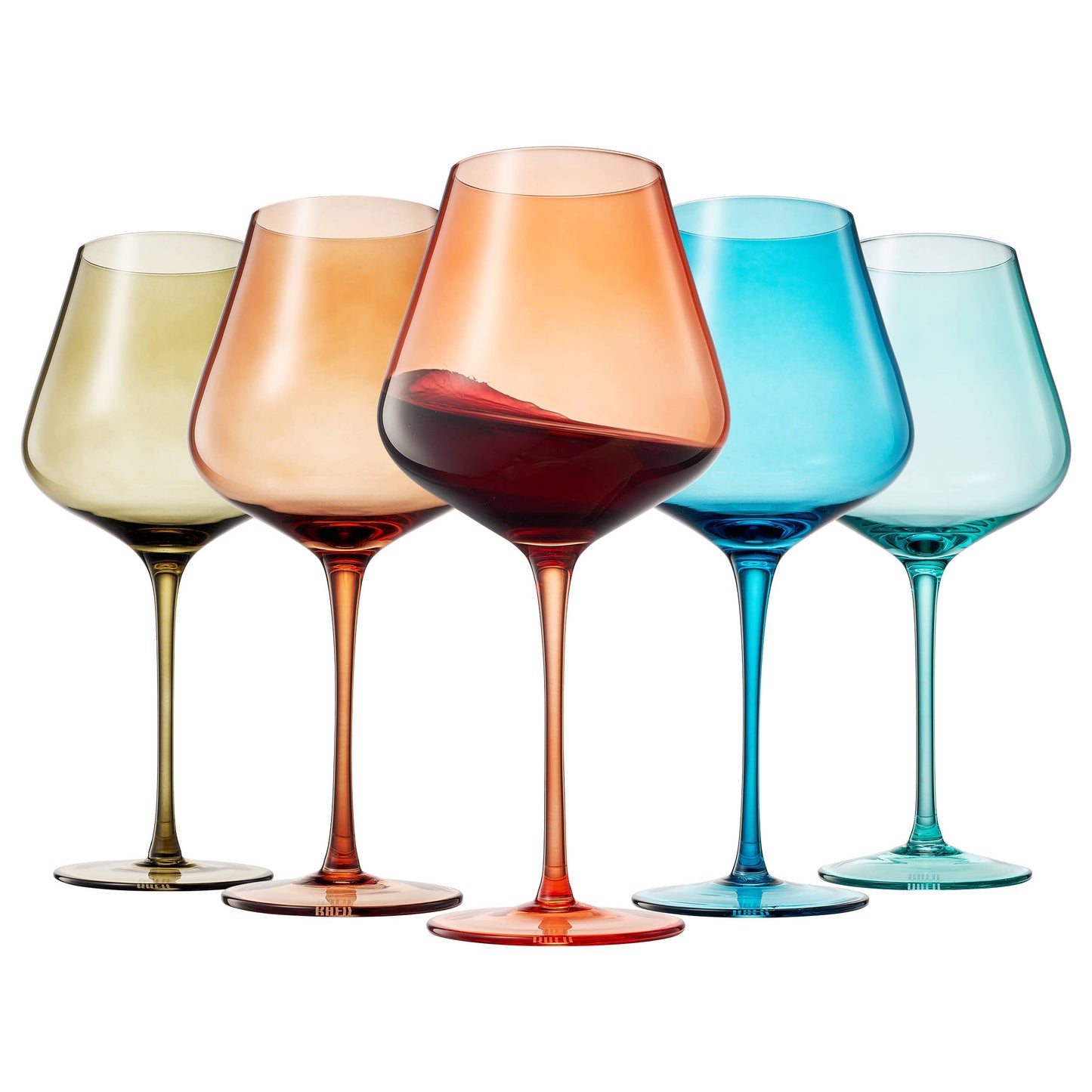 Colors of the French Riviera, Wine Glasses | 5 Set, 20 OZ