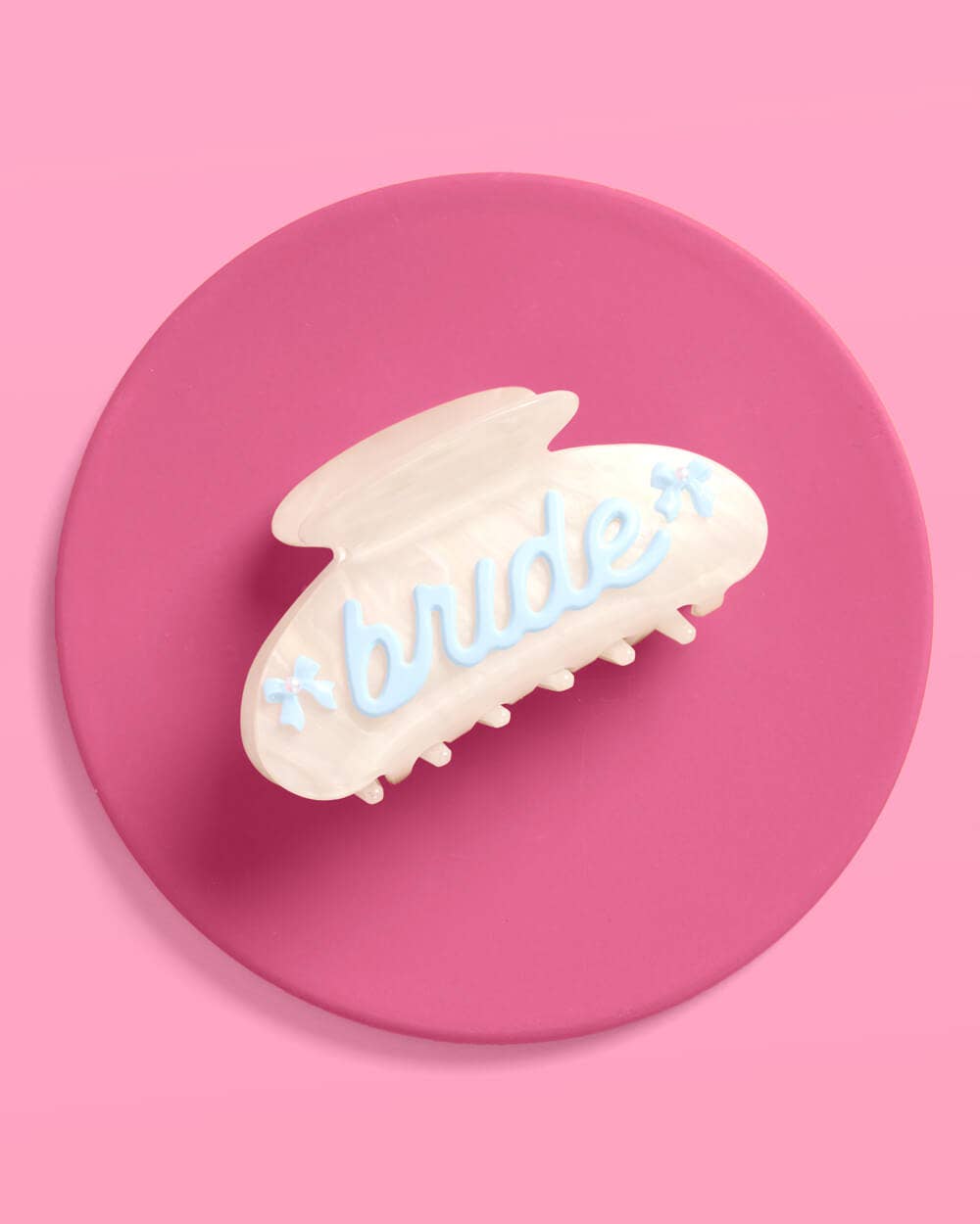 Something Blue Bride Clip - Pearl Acrylic Claw Clip