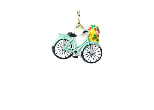 Bicycle Glass Shaped Ornament