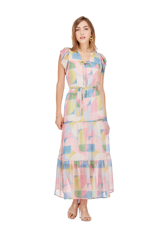 Pastel Tiered Maxi Dress