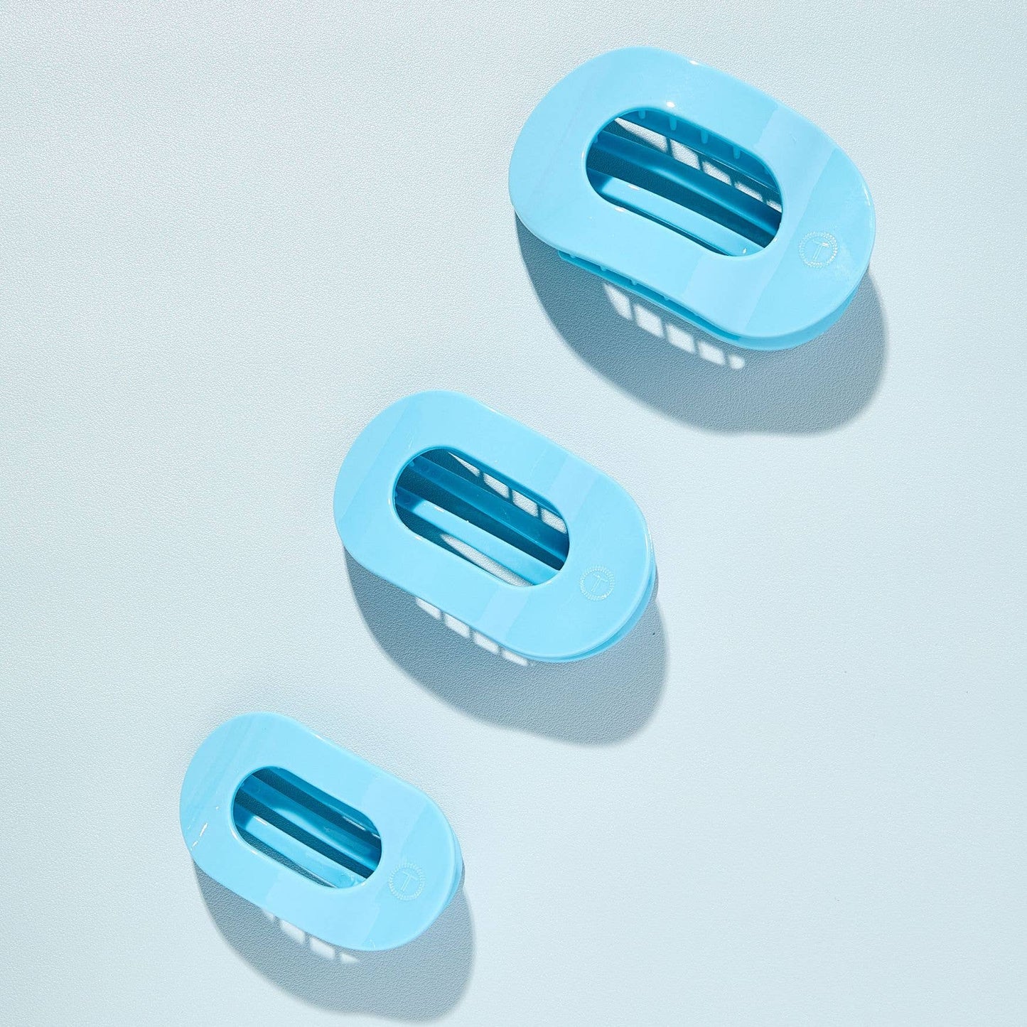 Flat Round Hair Clip | Small | Summer Sky