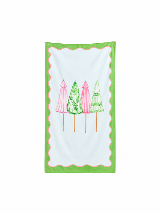 Riviera Giant Beach Towel Blue/Green/Pink 40x70