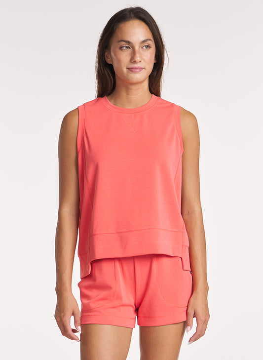 Split Hem Sleeveless Pullover