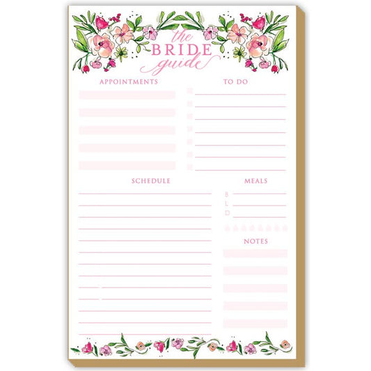 The Bride Guide Pink Blossoms Luxe Large Notepad