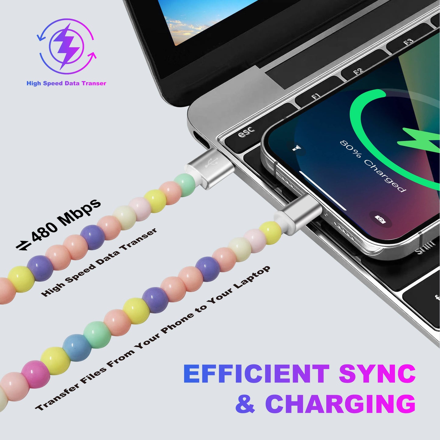 Tech Mod Beads iPhone Cables – Style Meets Function | 4 Ft