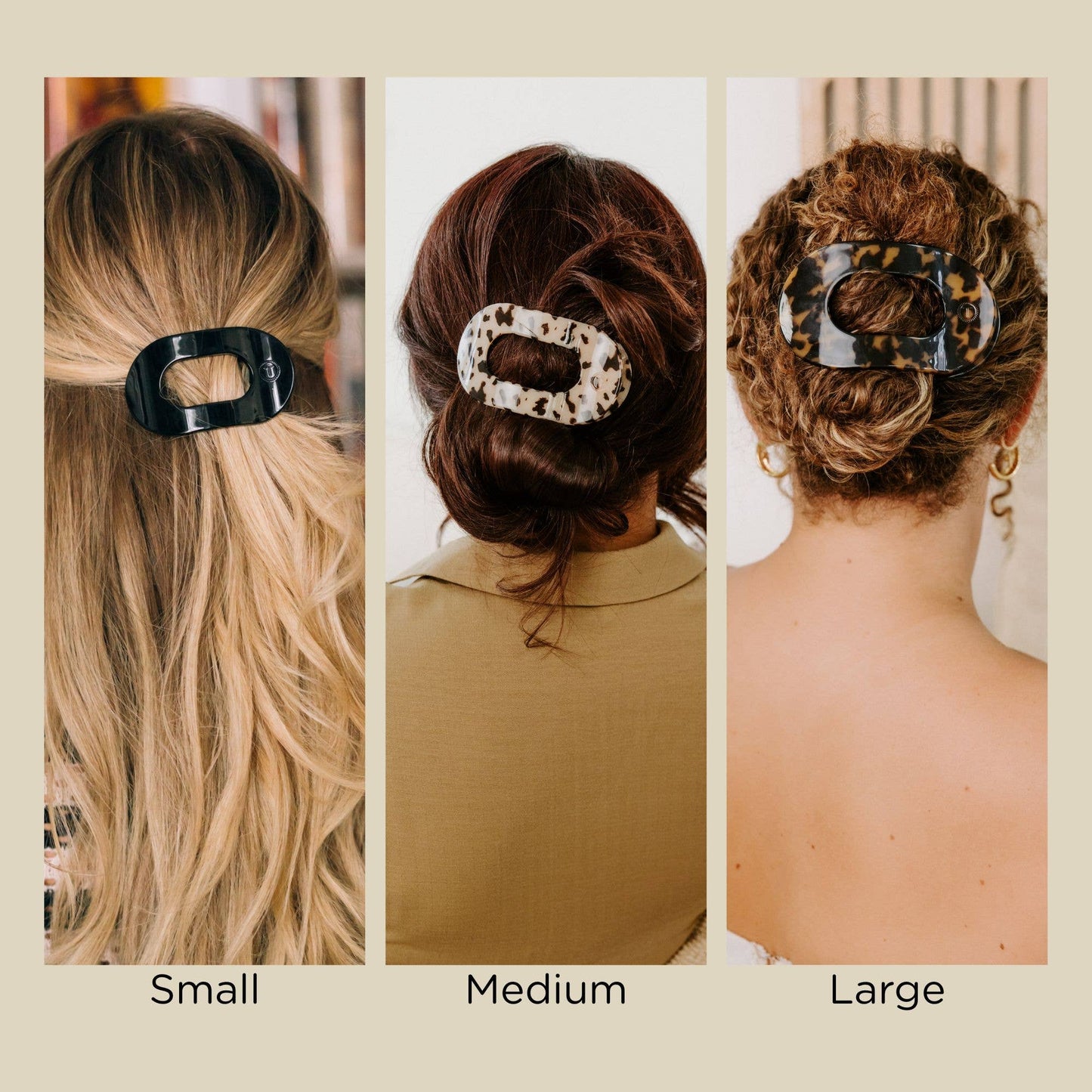 Flat Round Hair Clip | Small | Summer Sky